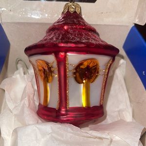 Xmas Glass Lantern Ornament hand made in Poland